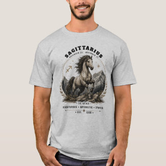 Camiseta masculina Sagitário Zodíaco Cavalo