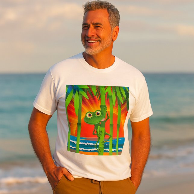 Camiseta Masculina Sapo no Bambu (Criador carregado)
