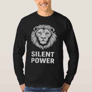 Camiseta Masculina Silent Power – Li Preto e Branc