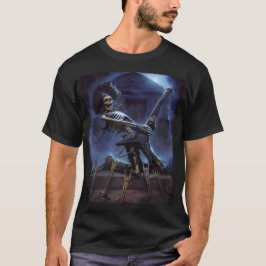 camiseta masculina skeleton rockin'