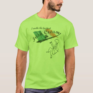 Camiseta masculina suja de creme irlandês piada