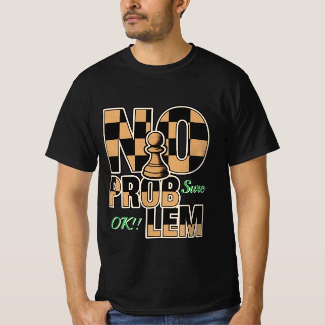 Camiseta Masculina Valor Gráfica Peão de Xadrez Se (Frente)