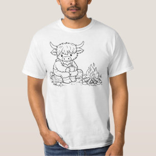 Camiseta Masculina Vaquejada Highland Colorir Acam