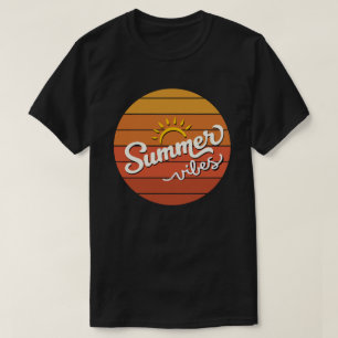 Camiseta Masculina Verão Vibes Retro Pôr do Sol