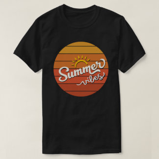 Camiseta Masculina Verão Vibes Retro Pôr do Sol