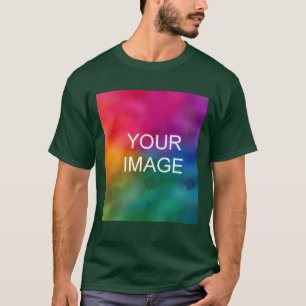 Camiseta Masculina Verde Personalizada Faça Upload
