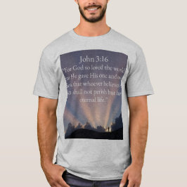 Camiseta Masculina Versículo Bíblico João 3:16