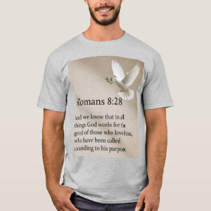 Camiseta Masculina Versículo Bíblico Romanos 8:28
