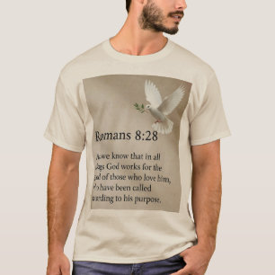Camiseta Masculina Versículo Bíblico Romanos 8:28