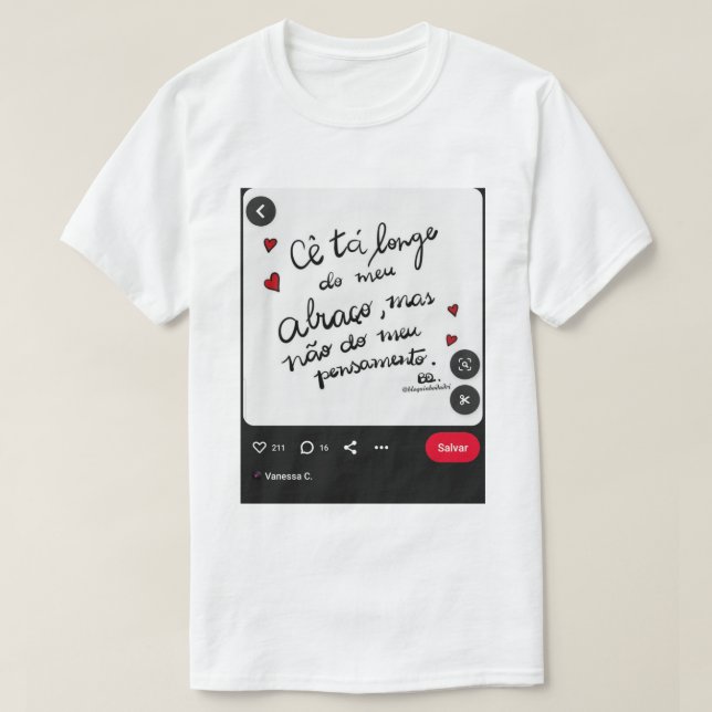 Camiseta Masculino gola canoa simples  (Frente do Design)