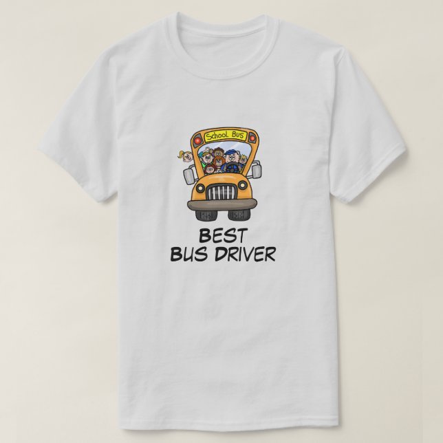 Camiseta Masculino - Melhor T-Shirt De Ônibus Escolar (Frente do Design)