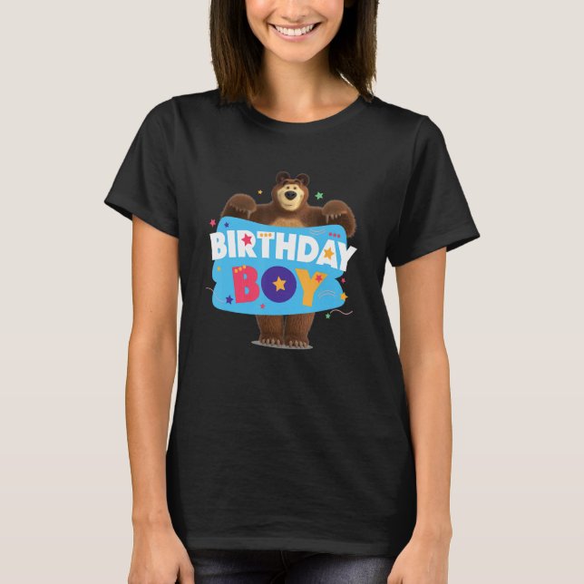 Camiseta Masha e o Bear Birthday Boy (Frente)