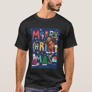 Camiseta Masha e o Urso. Cartão de Natal