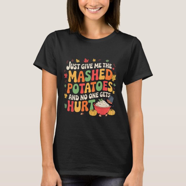 Camiseta Mashed Potatoes Lover Funny Thanksgiving Christmas (Frente)
