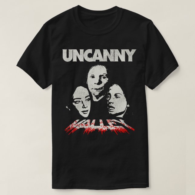 Camiseta MashUp do HORROR do Vale do Uncanny (Frente do Design)