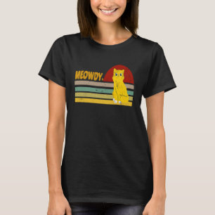 Camiseta Mashup Meowdy Antigo Entre Meow e Howdy Cat