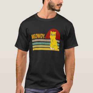 Camiseta Mashup Meowdy Antigo Entre Meow e Howdy Cat