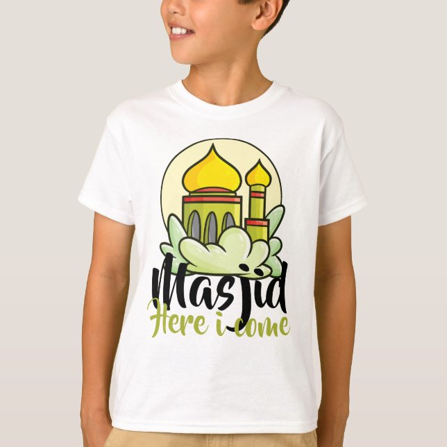 Camiseta Masjid Personalizável Aqui Estou (Frente)