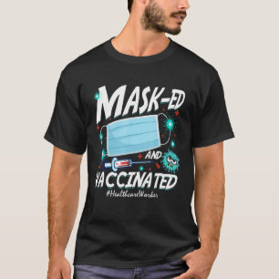 Camiseta Mask Ed Vaccinated Healthcare Worker 2022 Mãe D