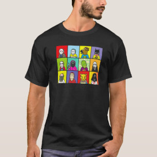Camiseta Mask Maniacs Engraçado Caracteres Humor