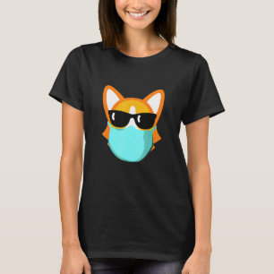 Camiseta Mask Social Distancing Animal Corgi