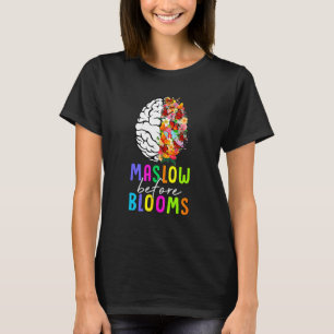 Camiseta Maslow Antes de Blooms Professor SPED Psicólogo Es