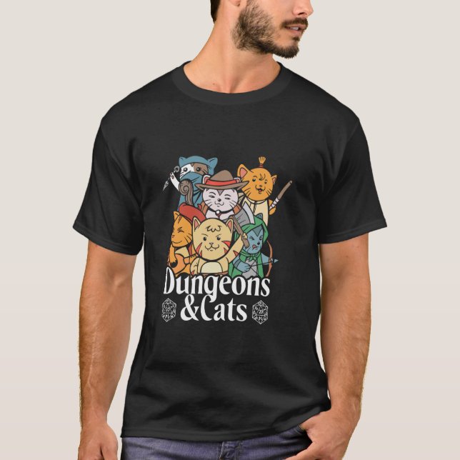 Camiseta Masmorras & Gatos (Frente)