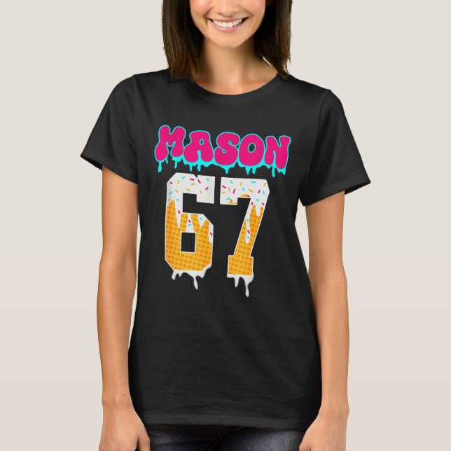 Camiseta Mason 67 Funny Ice Cream Drip Baseball Ice Cream D (Frente)