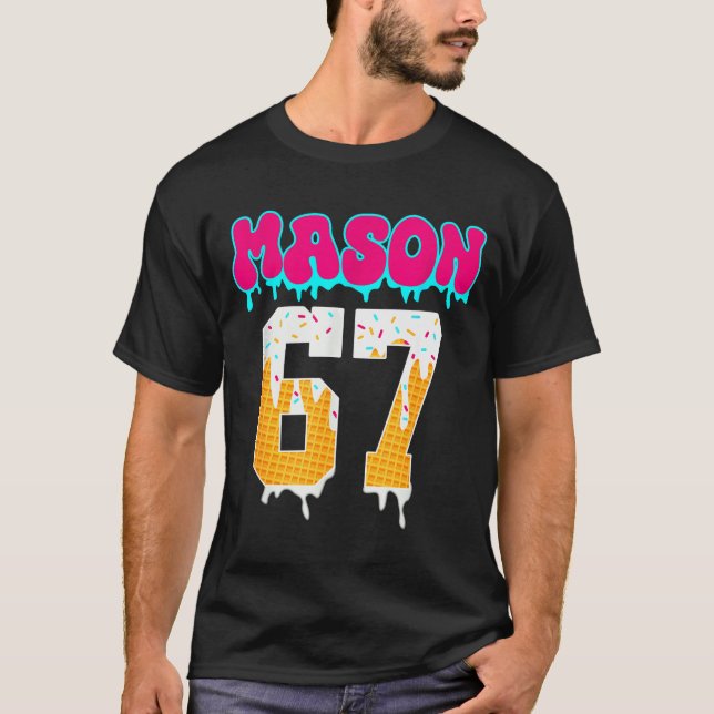 Camiseta Mason 67 Funny Ice Cream Drip Baseball Ice Cream D (Frente)