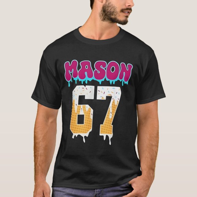 Camiseta Mason 67 Funny Ice Cream Drip Baseball Ice Cream D (Frente)