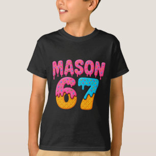 Camiseta Mason 67 Sorvete Meme Divertido Seis Sete Mason Ge