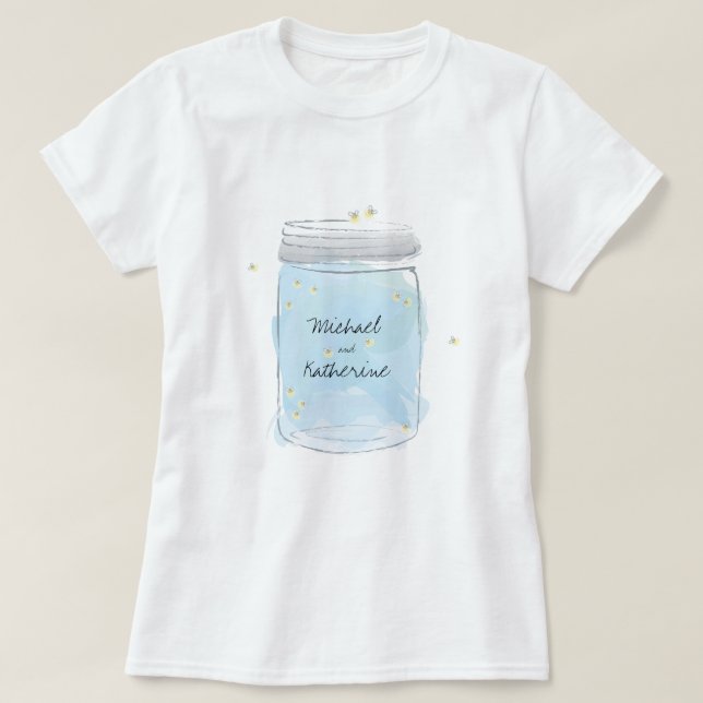 Camiseta Mason Jar e Fireflies (Frente do Design)
