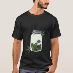 Camiseta Mason Jar Weed Vintage Retro Encantado