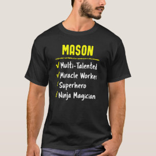 Camiseta Mason Talent Miracle Worker Super-herói Ninja