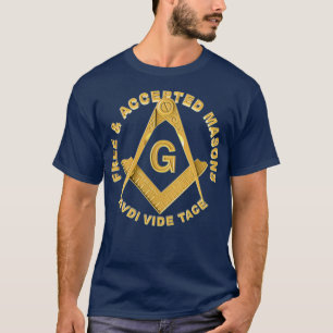 Camiseta Masonic F AM Masons Square Compass Freemason