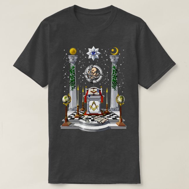 Camiseta Masonic Lodge Altar (Frente do Design)