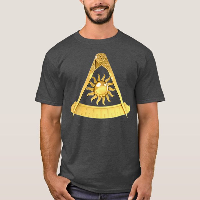 Camiseta Masonic Past Master Emblem Jewel No Square (Frente)