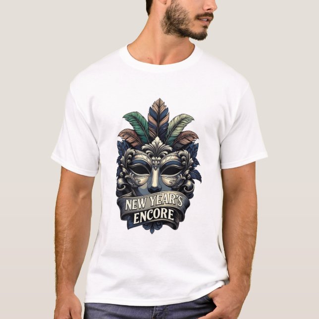 Camiseta Masquerade Mask T-Shirt, Symmetrical Filigree Prem (Frente)