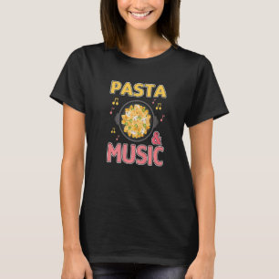 Camiseta Massa E Notas Musicais Comida Italiana Chef Espagu