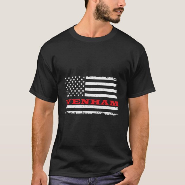 Camiseta Massachusetts American Flag Wenham Usa Patriotic S (Frente)
