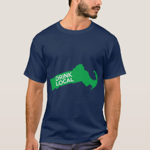 Camiseta Massachusetts Beber MÃES locais verdes