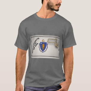 Camiseta Massachusetts Estado dos EUA Oversized