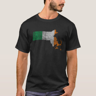 Camiseta Massachusetts Irish Flag Rua Patrick Day Men Wome