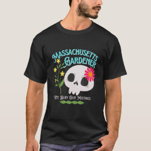 Camiseta Massachusetts Ma Estado Jardineiro Rebelde Crânio