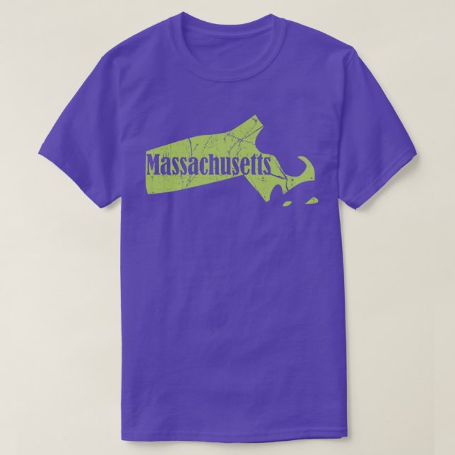 Camiseta Massachusetts State Vintage Massachusetts Gift (Frente do Design)