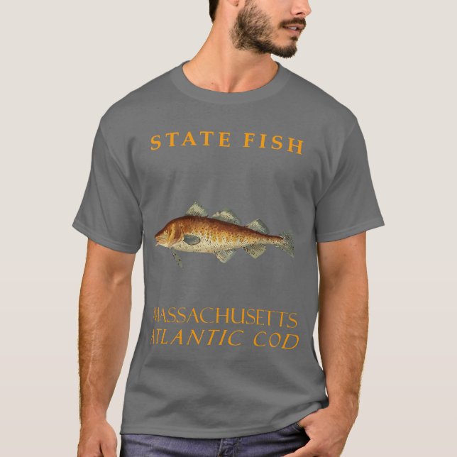 Camiseta Massachusetts Território Pescava O Bacalhau Atlânt (Frente)