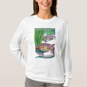 Camiseta MassachusettsCrab e pescador