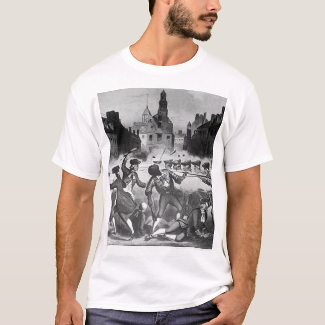 Camiseta Massacre de Boston, o 5 de março de 1770 imagem (Frente)