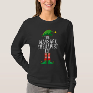 Camiseta Massage Therapist Elf Matching Family Group Christ