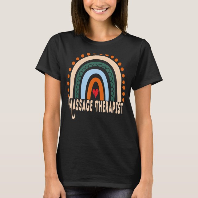 Camiseta Massage Therapist Rainbow Appreciation Essential W (Frente)